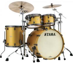 Tama Starclassic Maple Lacquer Shell Kit 4 pcs - Satin Aztek Gold Metallic/Smoked Black Nickel HW