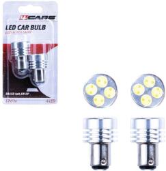 4Cars LED izzó HQ BA15S/BA15D 4X0.5W HP white. 2 db (96870)