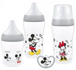 Nuk Подаръчен комплект NUK Perfect Match - Temperature Control, РР шишета, 0-6 м, Мики Маус (10225355) - ozone