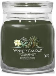 Yankee Candle Gyertya Ezüst Zsálya és Fenyő Alapú Közepes