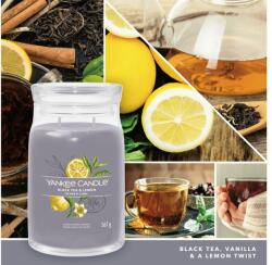 Yankee Candle Gyertya Fekete Tea és Citrom Signature Nagy