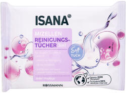 Isana 3in1 micellás arctisztító kendő - 10 db