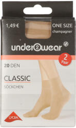 Underwear Classic 20 Den Pezsgő Bokafix - 1 pár