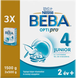 BEBA Optipro 4 Junior tejalapú italpor vitaminokkal és ásványi anyagokkal - 1500 g