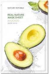 Nature Republic Real Nature hidratáló és tápláló maszk avokádó kivonattal - 23 ml