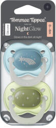 Tommee Tippee NightGlow éjszakai nyugtató cumi sterilizáló tokkal 0-6 hónapos korig - 2 db