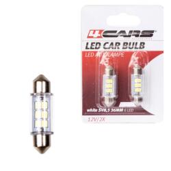 4Cars LED izzók 6LED 12V SV8, 5 36 mm, 2 darab (92803)