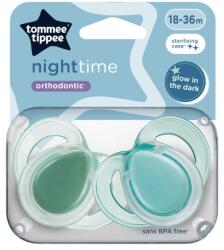 Tommee Tippee NightGlow éjszakai nyugtató cumi sterilizáló tokkal 18-36 hónapos korig - 2 db