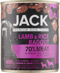 Jack állateledel kutyáknak bárányhússal és rizzsel - 800 g