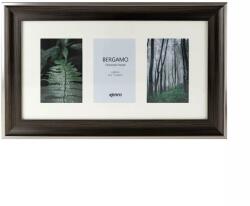 Kenro Bergamo Charcoal multi képkeret 3 db 10x15cm szénbarna (KE-BERG1015C-3)