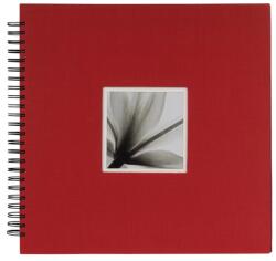 Dörr Fotóalbum spirálos ablakos beragasztós UniTex 34x34 cm 20 lap / 40 oldal piros (880353)