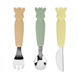 VULLI SAS Set 3 Tacamuri Maner Silicon Girafa Sophie (VU010005) Set pentru masa bebelusi