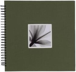 Dörr Fotóalbum spirálos ablakos beragasztós UniTex 34x34 cm 20 lap / 40 oldal zöld (880355)