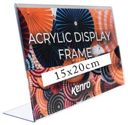 Kenro Akryl átlátszó képkeret 15x20cm fekvő tájolás L-alakú talp (KE-ADF1520L)