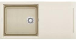 Elleci Easy 480 Bianco Antico G62 Granitek Egymedencés Mosogatótálca - 100X50