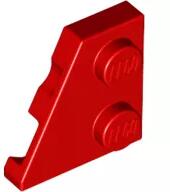 LEGO® 24299c5 - LEGO piros lap 2 x 2 méretű, lecsapott, balos (24299c5)