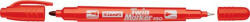  Rostirón, Permament Twin Marker 150, kétvégű F-M, 0, 7 és 1 mm, piros (CRIAL521)