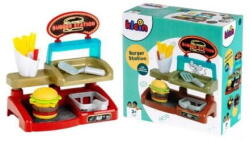 Klein Jucarie creativa Klein Set de joaca Klein Burger Shop, 6 piese, 22.5x13x23cm, pentru copii de la 3 ani (7336)