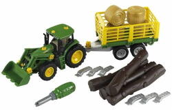Klein Jucarie creativa Klein Tractor Klein John Deere cu Remorca pentru Lemne (3906)