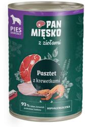 Pan Mięsko PAN MIĘSKO gyógynövényes garnélás pástétom kutyáknak 400 g