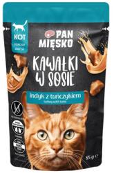 Pan Mięsko PAN MIĘSKO Pulykás-tonhalas szószos falatok nedves macskaeledel 85 g
