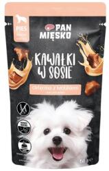 Pan Mięsko PAN MIĘSKO Borjú-húsos, nyulas szaftos falatok nedves kutyaeledel 150 g