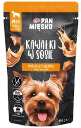 Pan Mięsko PAN MIĘSKO Pulykás-kacsás szószos falatok nedves kutyaeledel 150 g
