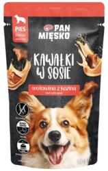 Pan Mięsko PAN MIĘSKO Kockák szószban Marhahús kecskével nedves táplálék kutyáknak 150 g