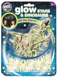 Mg Dystrybucja Jucarie creativa MG DYSTRYBUCJA Set abtibild Brainstorm reflectorizant - Dinozauri si stele, 43 piese (B8624)