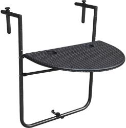 Kring Banquette Összecsukható erkély asztal, fém/műanyag, 60 x 64 x 73, fekete