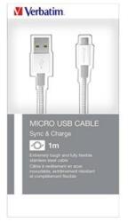 Verbatim 48862 USB кабел (2.0), USB A + microUSB, 1 м, кутия, сребро (48862)