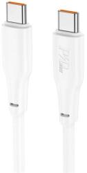 hoco. x93 adatkábel, type-c - type-c, 100w, 3a, pd gyorstöltő, 200cm, törésgátló, fehér (X93_TYPEC_TYPEC_200)