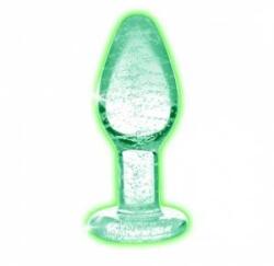 Boss of Toys Booty Sparks Glow-In-The-Dark Glass Plug Small - Luminous Borosilicate