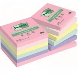 Post-it 3M Eco-friendly Post-it® sticky notes, NATURE, pastel, 76x76mm, 12x100 cards