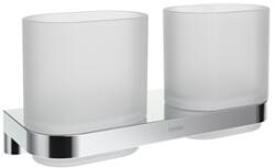 Ravak Chrome CR II 220.00CR dupla pohártartó poharakkal, króm, üveg (RAV-X07P1365)