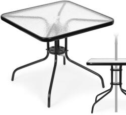 Homelux Masă de grădină din sticlă cu cadru metalic 80x80 cm (SC-073A)