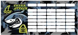 LIZZYSULI Órarend LIZZYSULI mini 2 oldalas Shark Attack (7740001007) - vectraline