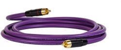 Melodika PURPLE SERIES MDSW - cablu de semnal pentru subwoofer 4N OFC RCA M și RCA M cu conectori placați cu aur - Violet - 2m (MLD-PU-RCAM-SW-PU-20)