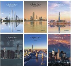 STREET Füzet sima STREET A/4 54 lapos Skyline (65117) - vectraline