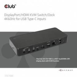 Club 3D Club3D Docking Station Displayport/HDMI KVM, USB-C, PD