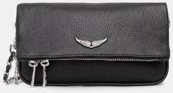 Zadig&Voltaire keresztpántos táska női bőr ROCK NANO GRAINED LEATHER - fekete Univerzális méret