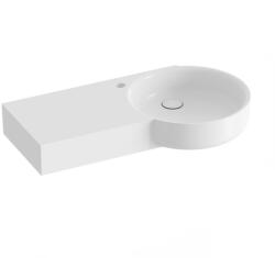 RAVAK ARC 83/43 mosdó bal fehér, túlfolyó nélkül, csaptelep furattal XJXL1283000 (XJXL1283000)