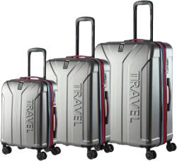 Deuba Set 3 bucăți trolere de călătorie - argintiu Valiza