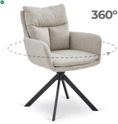 Mebel Elite Paul forgószék bézs színben