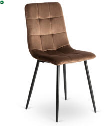 Mebel Elite Peru szék barna színben, bársony kárpittal