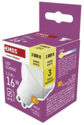 EMOS Classic 1, 3W (16W) GU10 150lm 3000K MR16 ZQ8EL2 LED izzó (EMOS-ZQ8EL2)