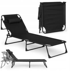 Multistore Kerti napozóágy horgász napozóágy összecsukható párnával fekete MultiGarden (GBFB-3FW66)