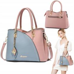  Elegáns Kontrasztos Kézitáska Postás Táska Kék-rózsaszín Design