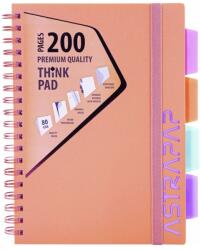 Astra Spirálfüzet kockás ASTRA PAP B/5 100 lapos perforált színregiszteres Pasztell (107023002) - tonerpiac