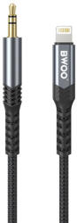 BWOO BO- AUX068, 3, 5mm-Lightning, AUX-kábel, Adapter, fekete